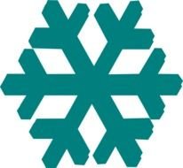 Teal Snow Flake At Clkercom Vector Online