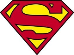 Superhero logo on a transparent background