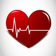 painted red heart and heart rate