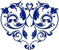 Navy Heart Free Images At Clkercom Vector Online