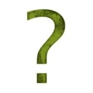 Question Mark green drawing