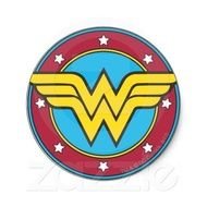 Wonder Woman Circle &amp; Stars Logo Stickers