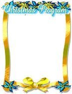 golden christmas program frame