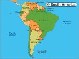 Map Of South America For Kids