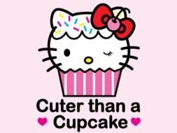 Hello Kitty like cupcake
