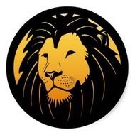 Golden Lion Head Logo Stickers Zazzle