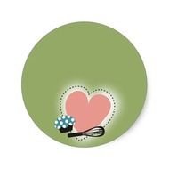 Cupcake and heart drawing