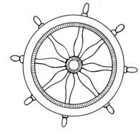 Nautical Steering Wheel, outline