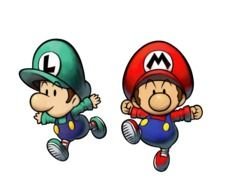 two multi-colored heroes of the game Mario