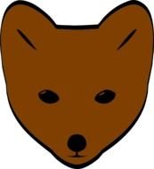 Brown Fox Face Animated Download Vector Online