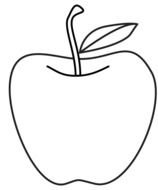 white apple in coloring