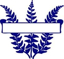 Blue Fern Scroll At Clkercom Vector Online