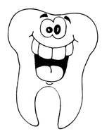 Printable Coloring Page Of Healthy And Smiley Teeth Point