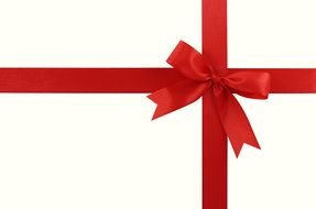 white envelope with a red bow