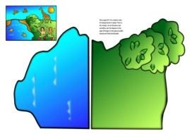 Colorful "Creation Scene" clipart