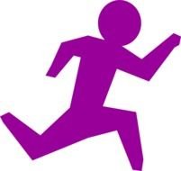 Running Person Purple drawing