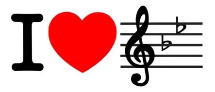 clipart of the i love music