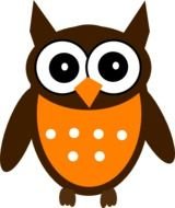 Brown Orange Owl At Clkercom Vector Online