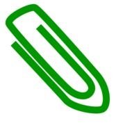 green paper clip
