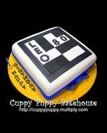 Crossword Puzzle Cake