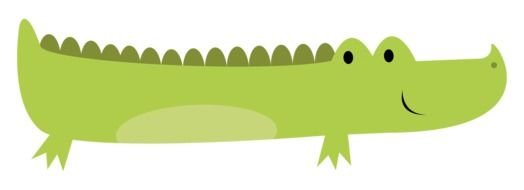 clipart of the green crocodile
