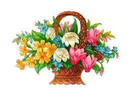 bouquet of antique flowers in a vase