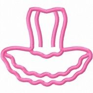Digitizing Dolls Ballet Tutu Applique Machine Embroidery Design 4x4