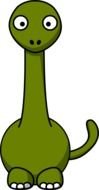 green brontosaurus as a graphic image
