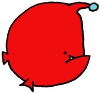 Clipart of Cartoon Angler Fish in a dark
