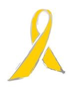 yellow twisted ribbon on a white background