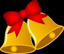 Christmas gold bell drawing
