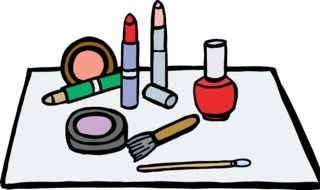 painted cosmetics on a white table