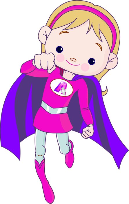 clipart of the super girl