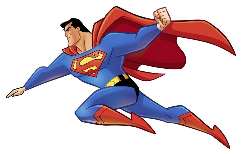 Superman hurries to the rescue