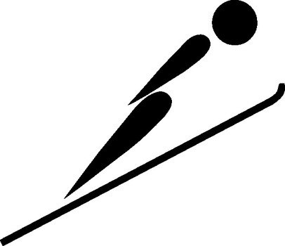 Sports Ski Jumping Pictogram At Clkercom Vector