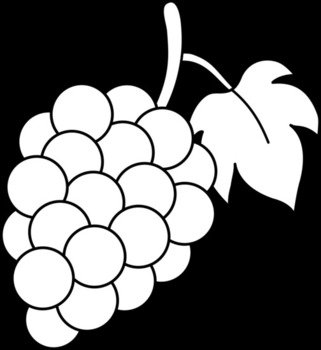 Grapes Black And White Lineart Free