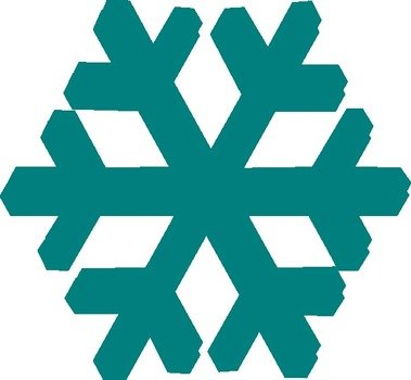 Teal Snow Flake At Clkercom Vector Online