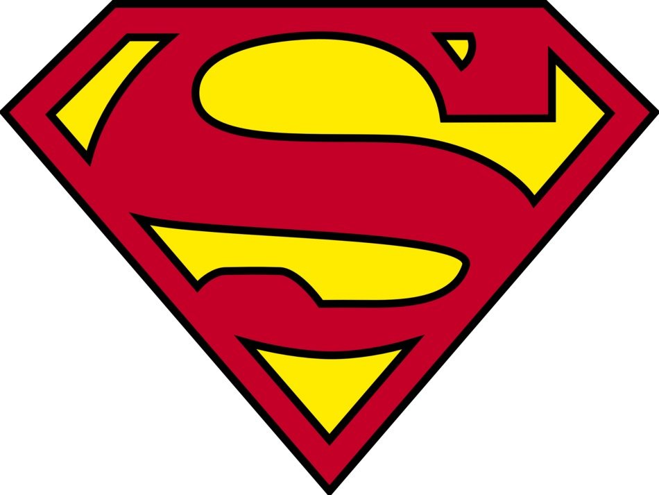 Superhero logo on a transparent background