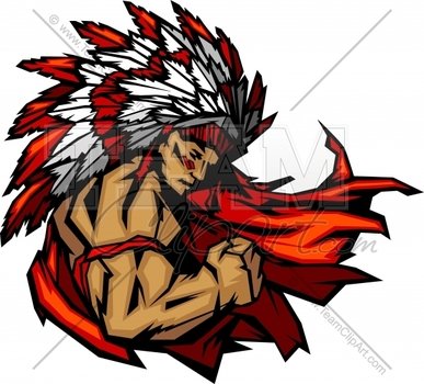 Indian Head Mascot Stock