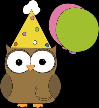 Party Owl Image Brown Wearing A Fun Hat And