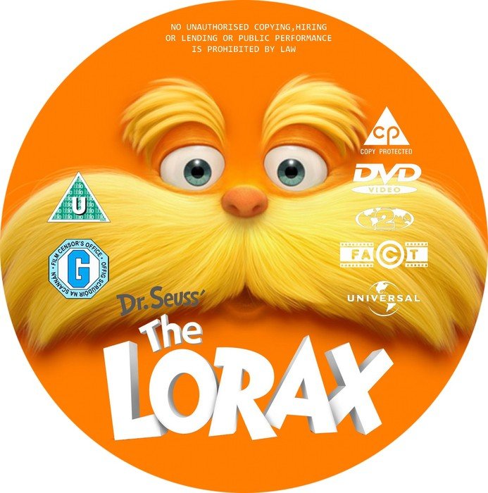clipart of the lorax dvd disc