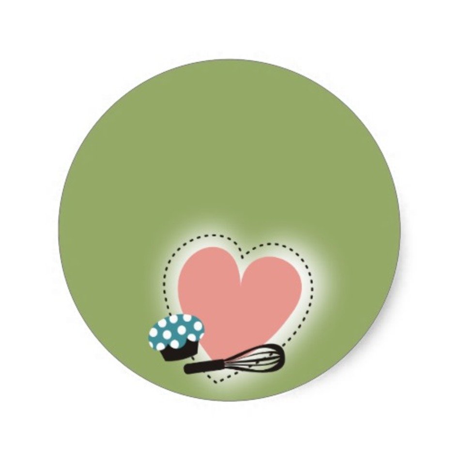 Cupcake and heart drawing