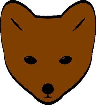 Brown Fox Face Animated Download Vector Online