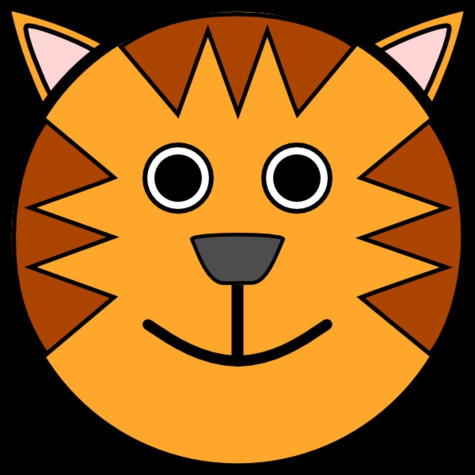 Tiger Face At Clkercom Vector Online Royalty clipart