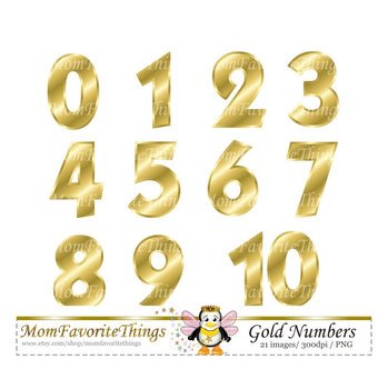 Gold Numbers 0 21 By Momfavoritethings On Etsy