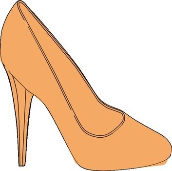 Orange High Heeled Shoe At Clkercom Vector Online