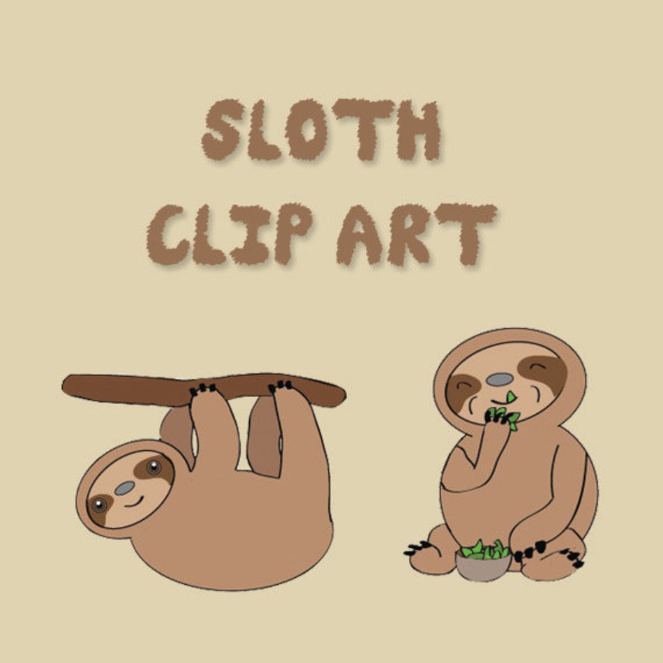 Items Similar To Set Of 5 Cute Sloths Pdf S On Etsy