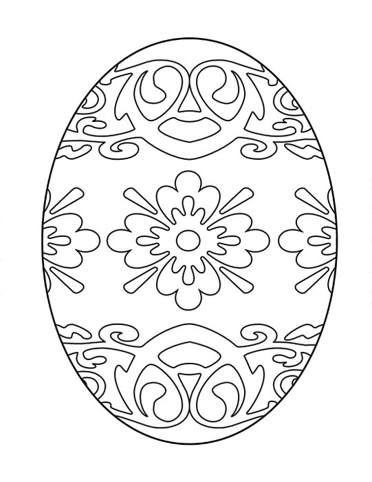 Printable Easter Egg Coloring Page Free