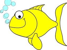 Yellow Fish clipart drawing