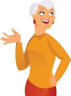 smiling stylish woman as a picture for clipart